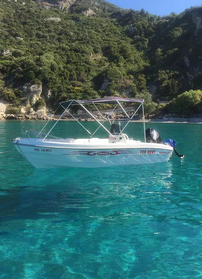 Ermones Boats, Corfu, Boat Rental, Hire Boat Paleokastritsa, Master 470